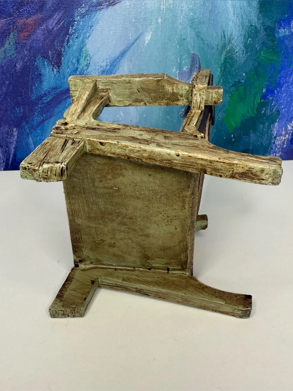Gardening Chair Picture Frame Adirondack Beach Backyard Mini 2x2 Photo Vintage